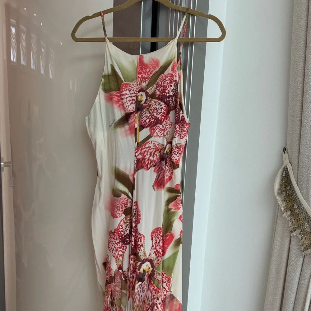 Roberto Cavalli Gorgeous Orchid Floral Sleeveless Gown NEW - Picture 12 of 15